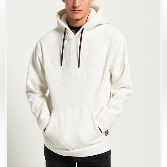 SuperDry Vintage Logo Applique Hoodie Men Large - Picture 1 of 16